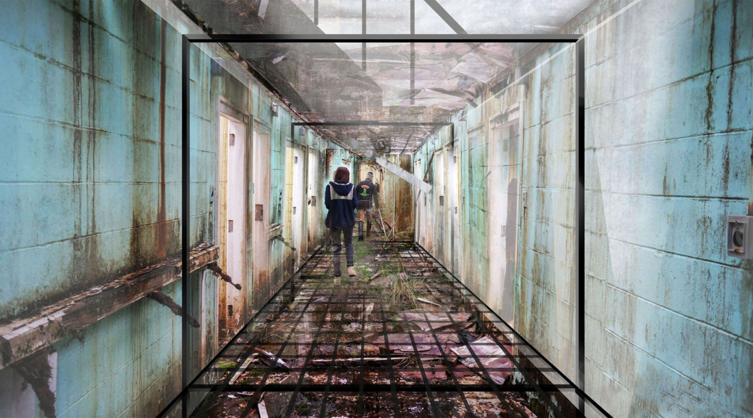 Interior Of Ruin Tunnel