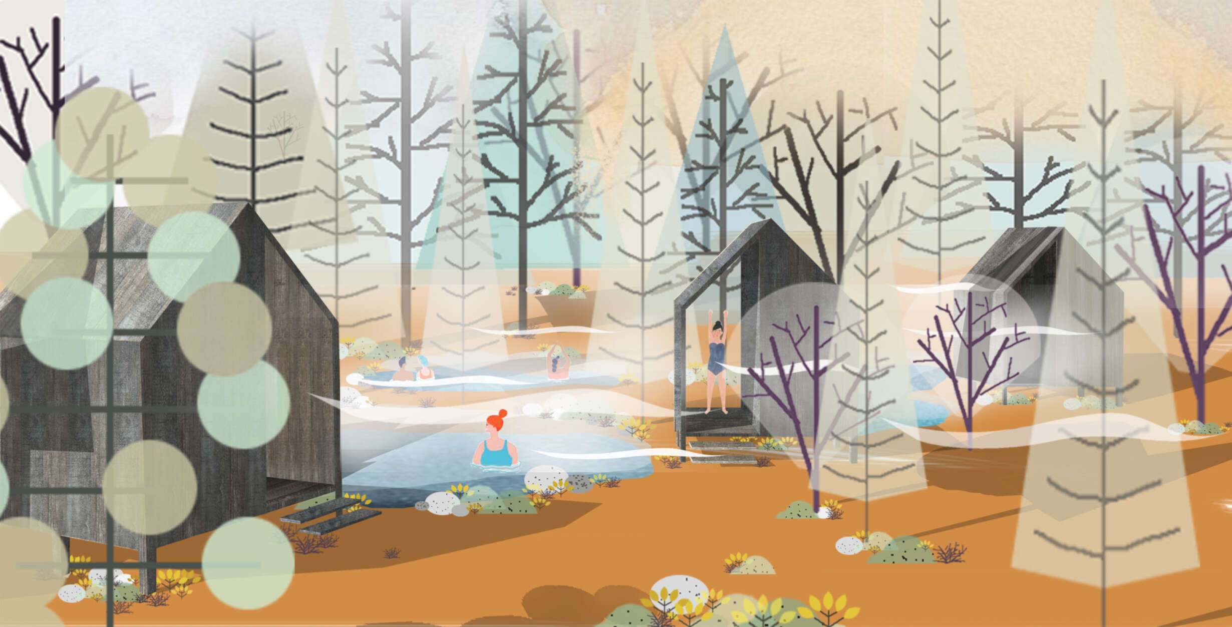 New Thermal Bath Pool In The Surrounding Landscape