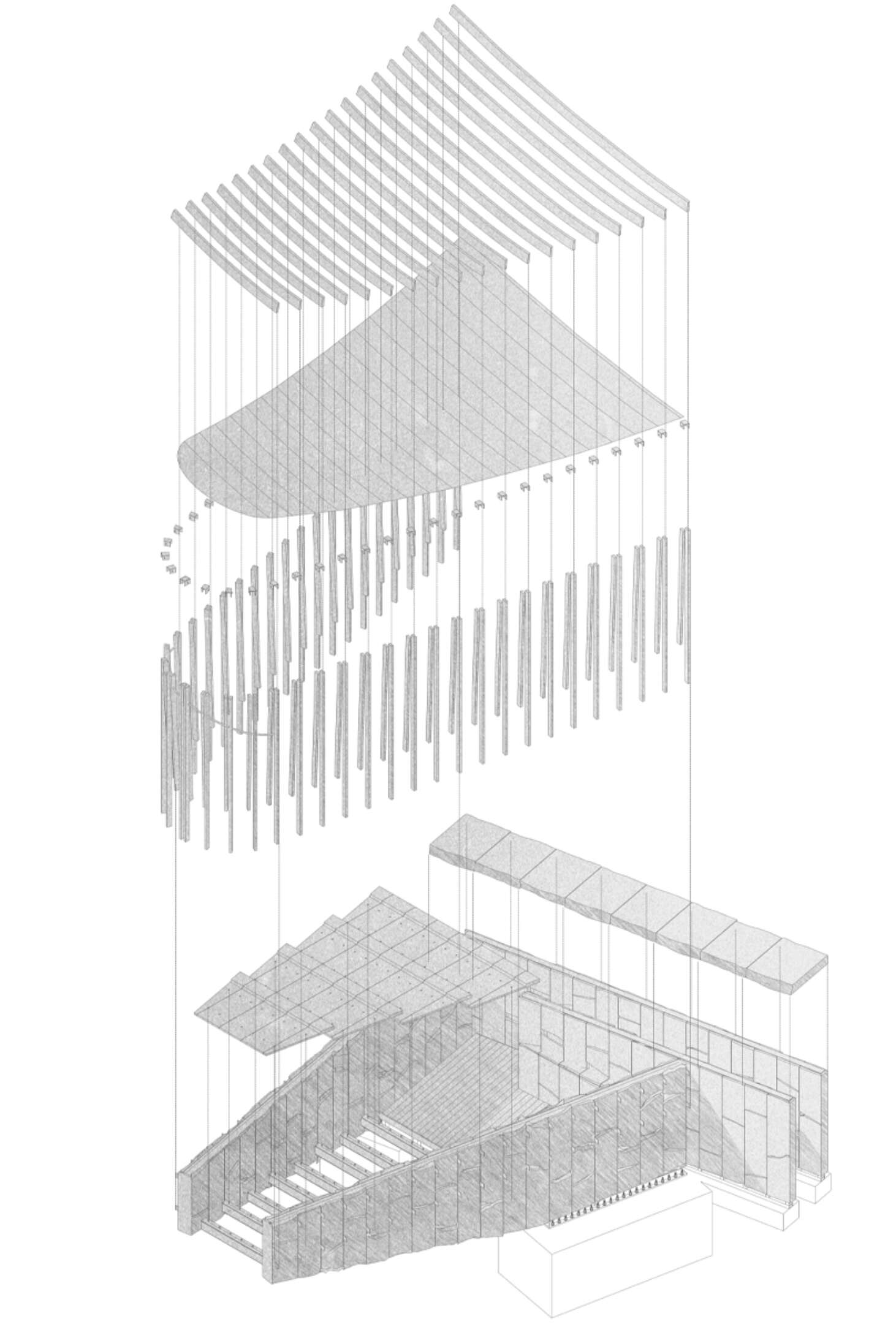 Congregation Chamber Exploded Axonometric Abdallah Alayan