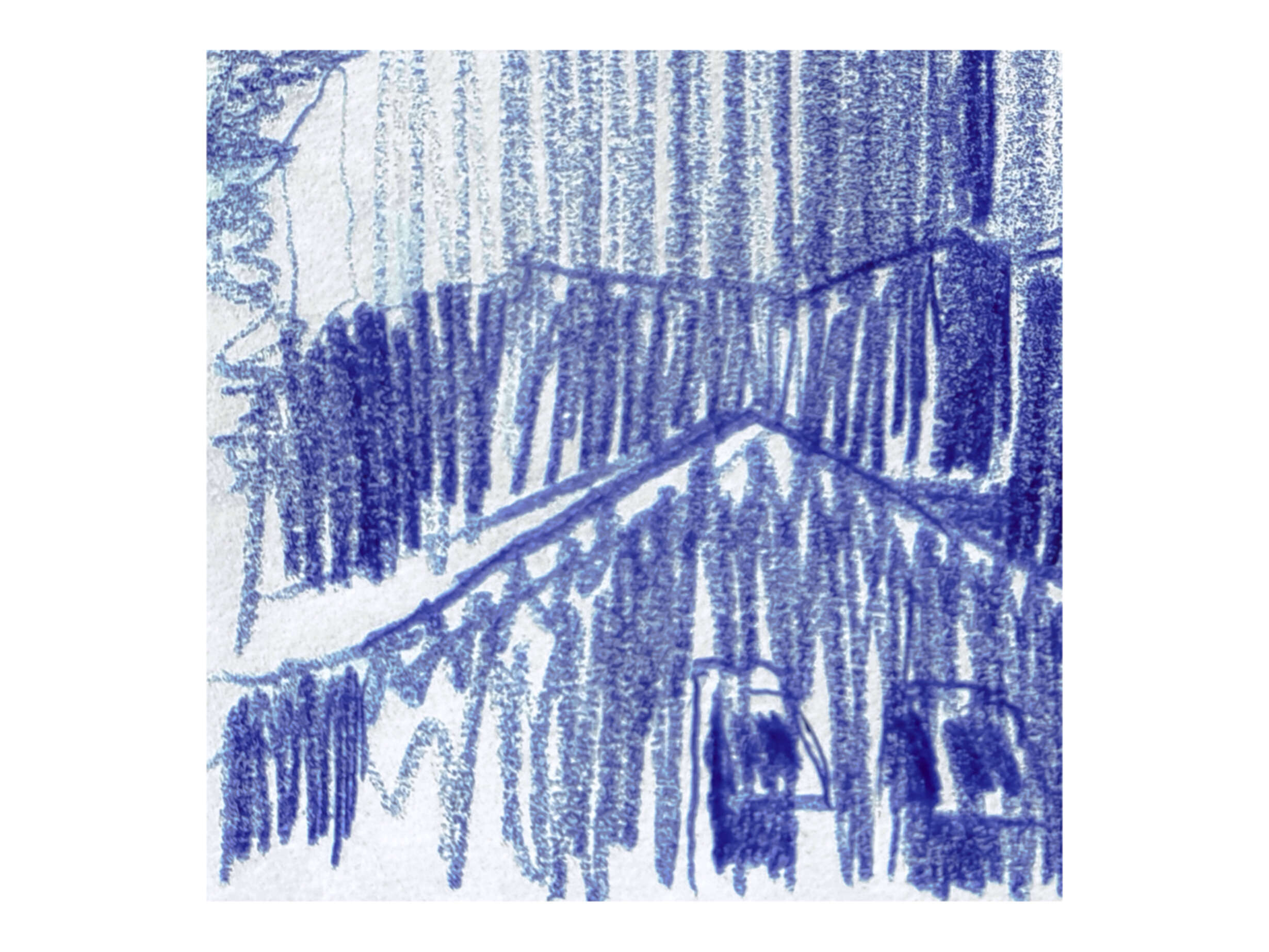 1B - From Representational Drawing to Material Artifact [Blue Pencil on Paper, Digitally Cropped]