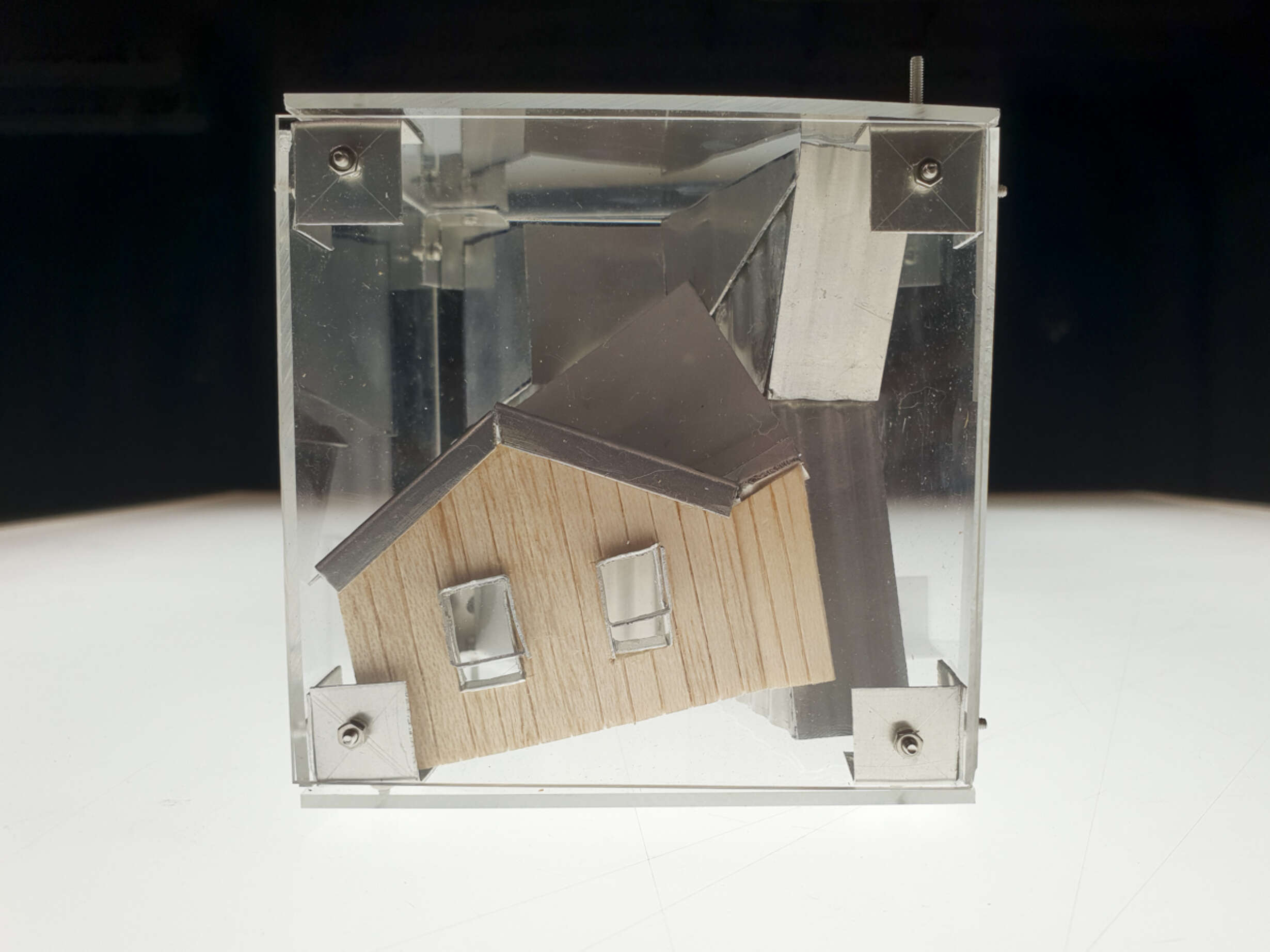 2C - (Anti)Representational Models [100 x 100 x 100mm ±5mm, Aluminium, Balsa/Pine Wood, and Steel Model in Bolted Perspex casing]