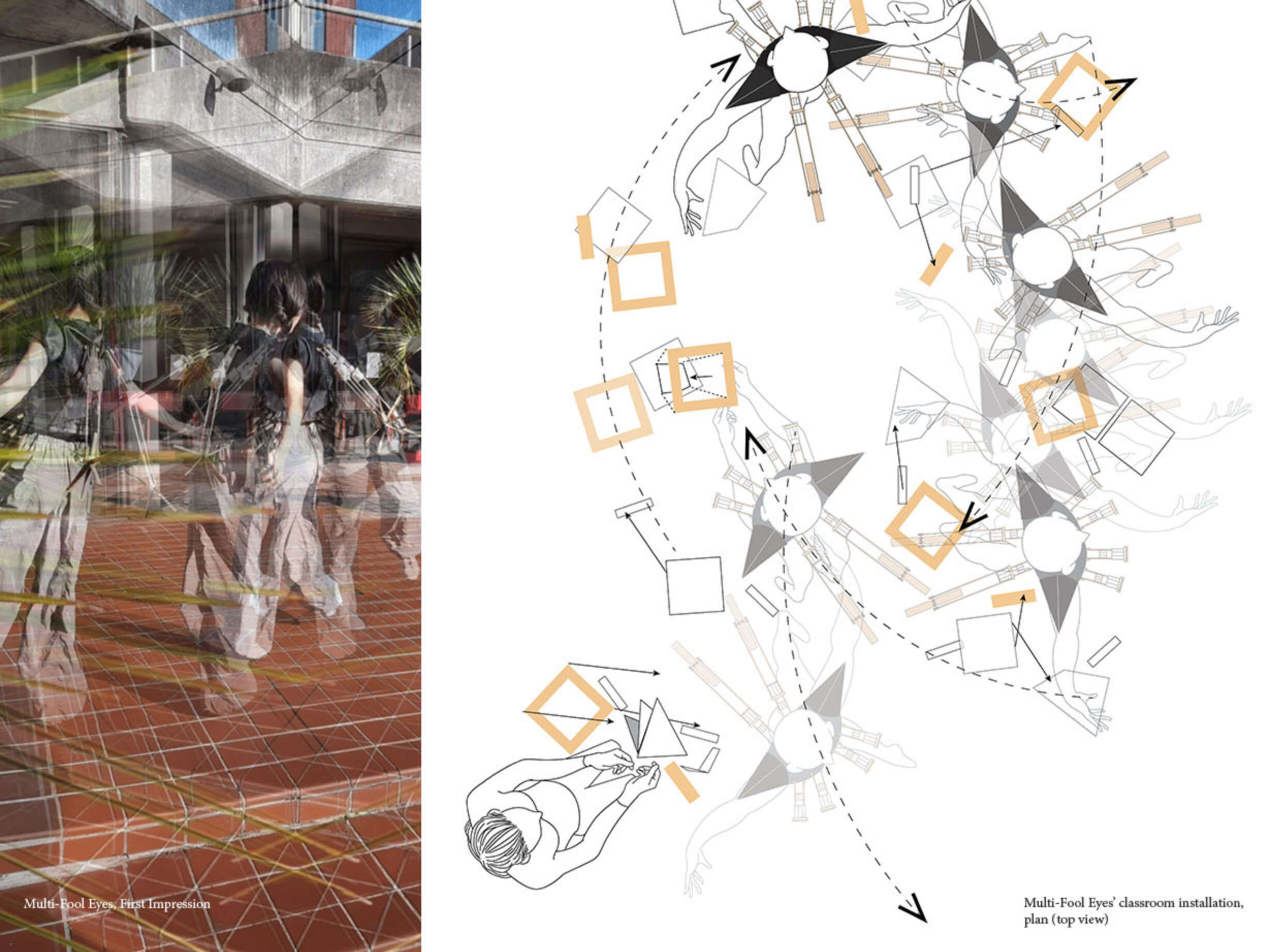 Making Two, Multi-Fool Eyes costume and classroom installation