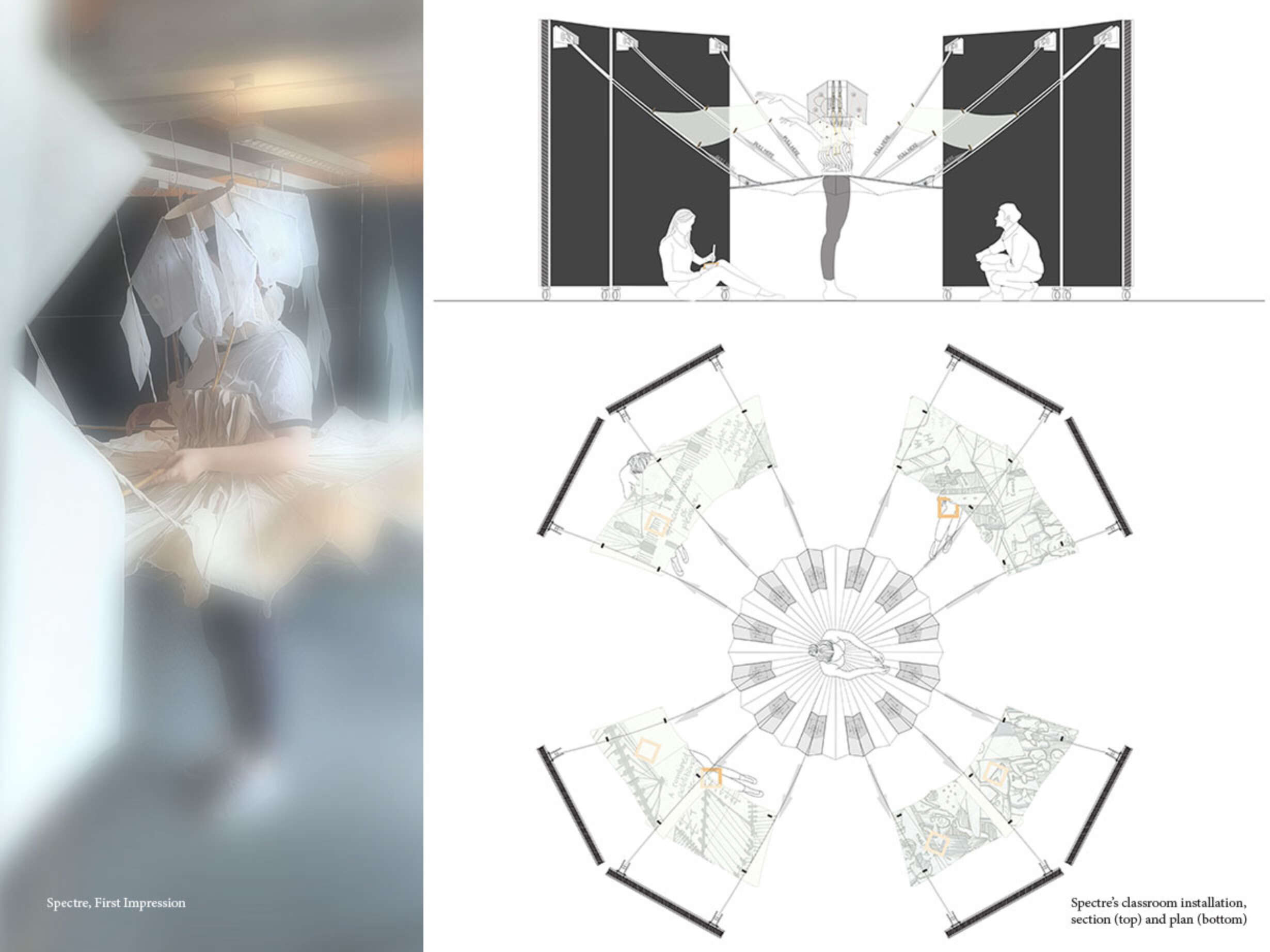 Making Two, Spectre costume and classroom installation