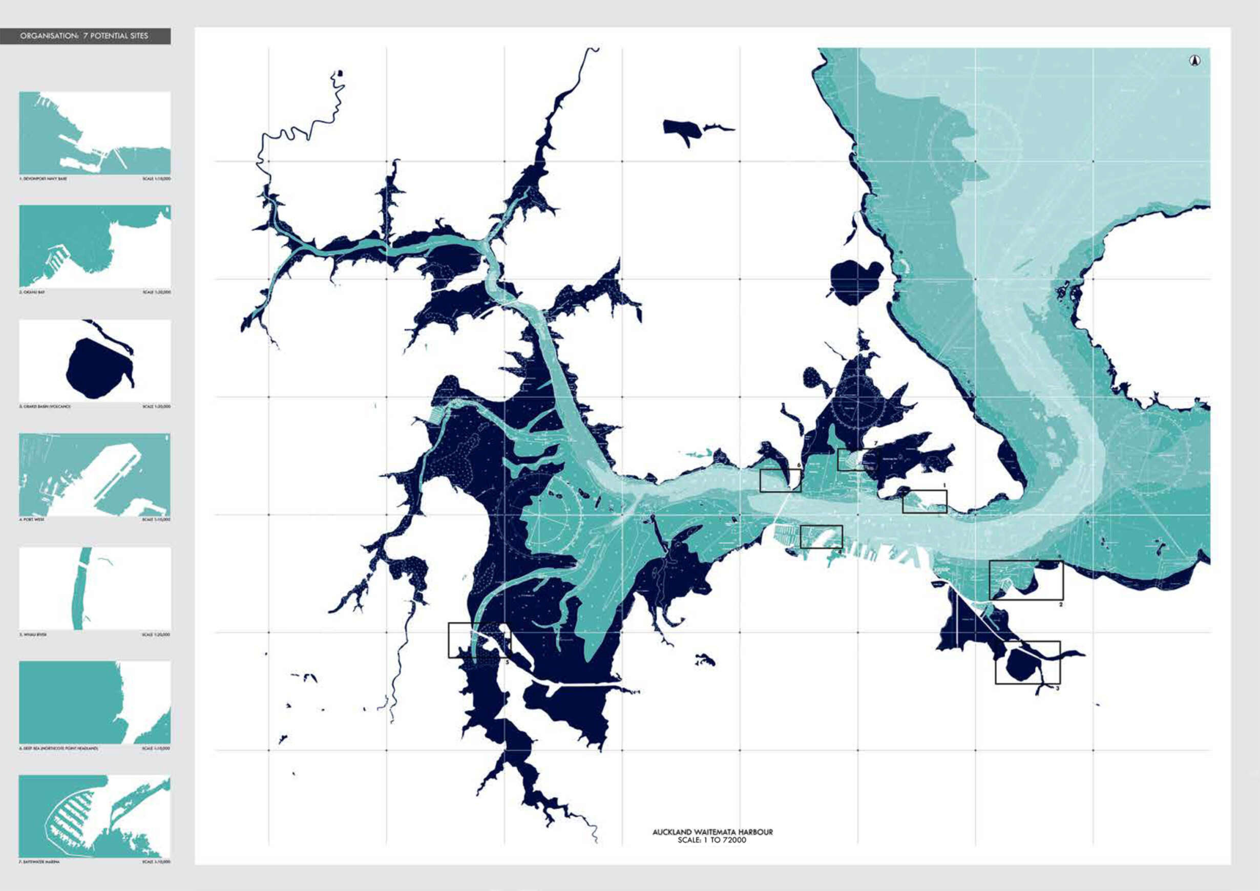 Site Map of Waitemata Harbour