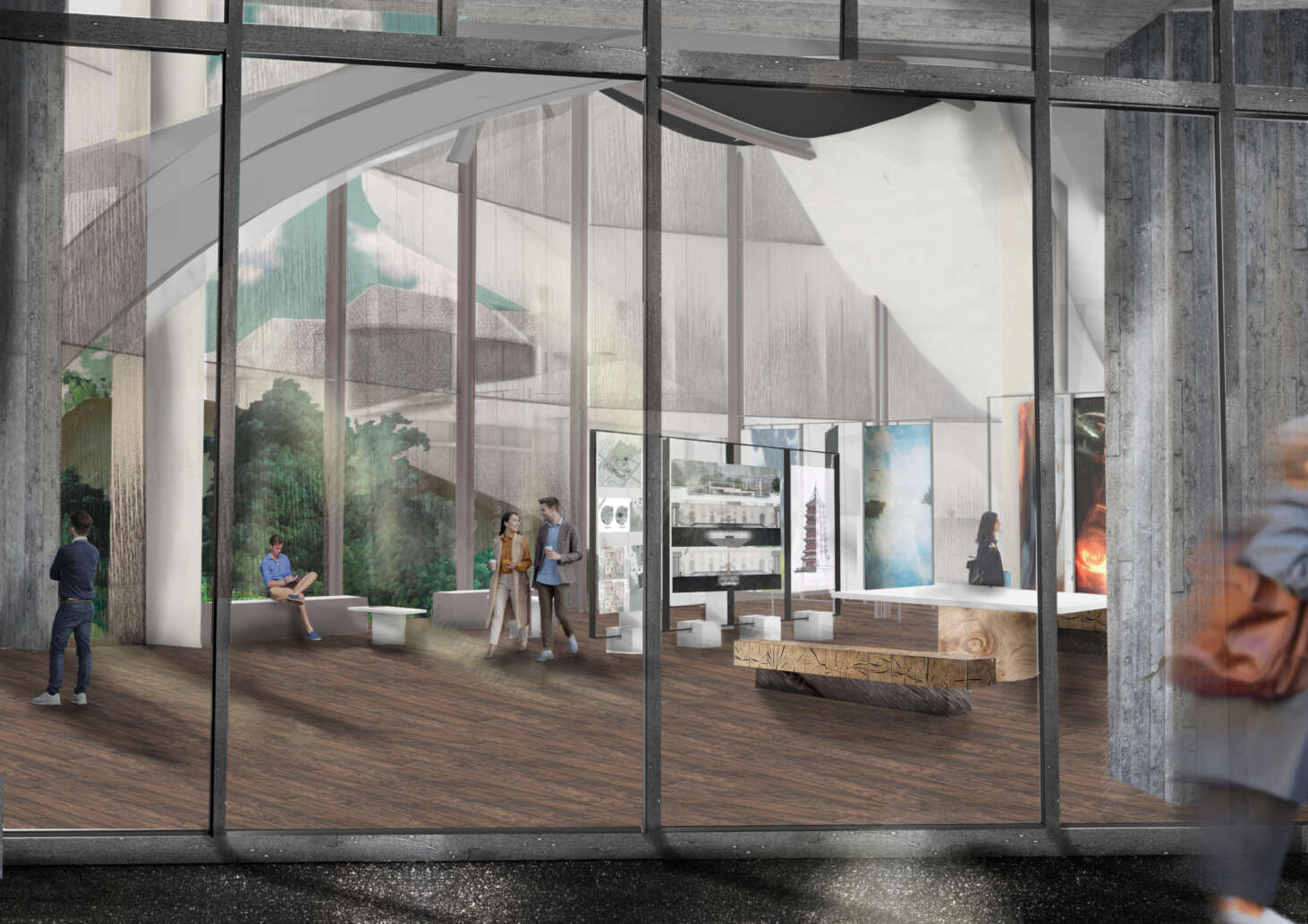 First perspective exhibition space