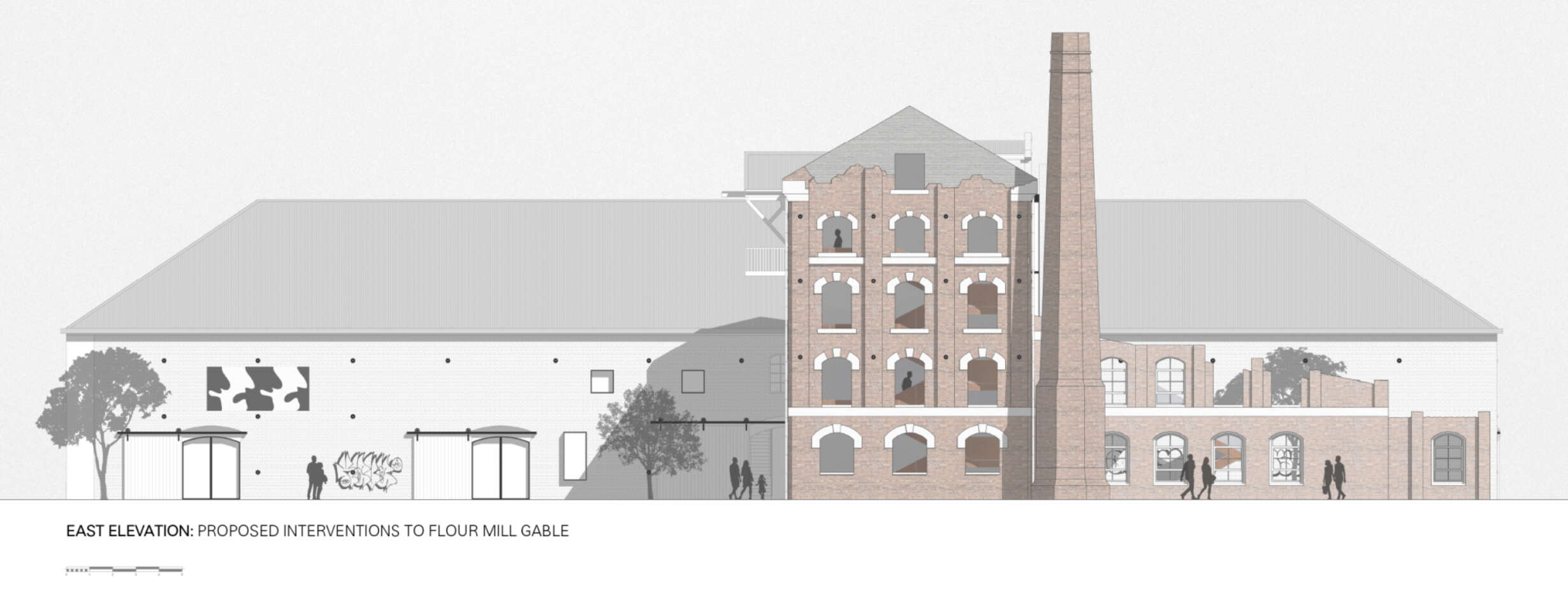 East Elevation Proposed Interventions