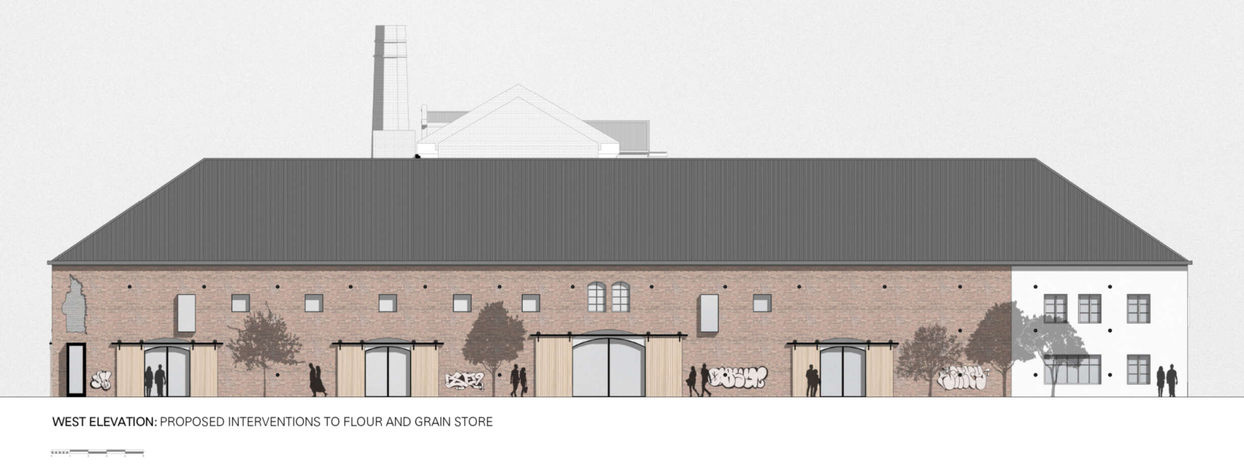 West Elevation Proposed Interventions