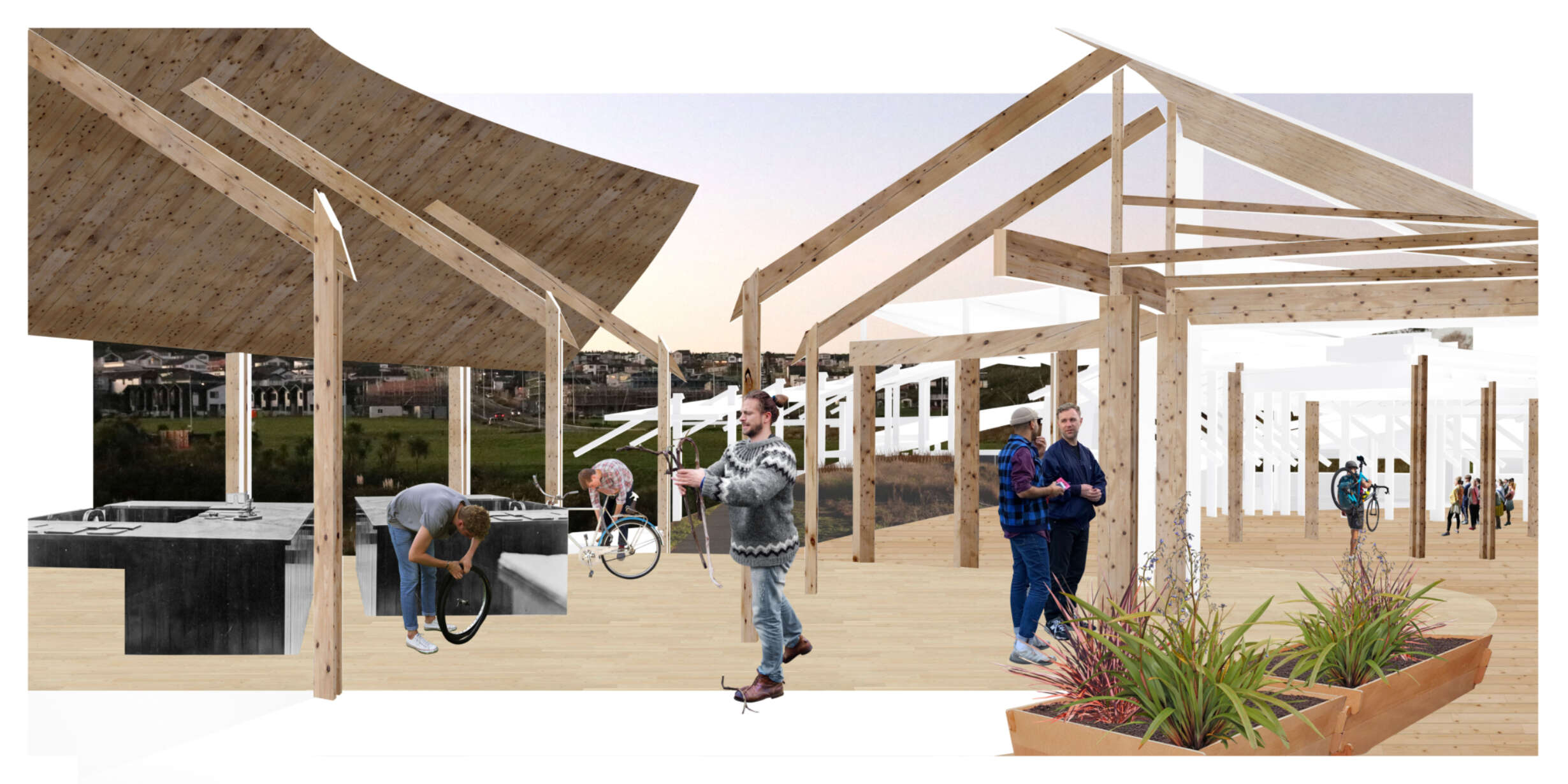 RS Fixing Forum and Bike Station Render