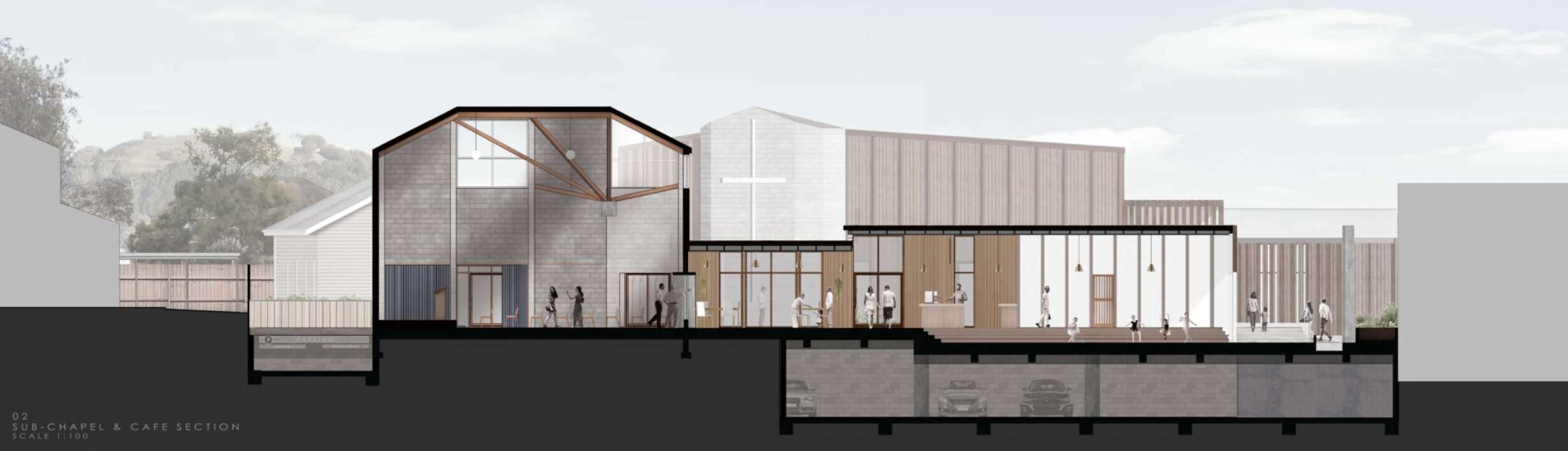 Sub chapel and Cafe Section